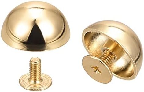 uxcell 15x7.5mm Screw Back Rivets Hollow Round Head Leather Studs Spike Gold Tone 8 Sets