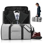 Foldable Garment Bag, Garment Bag Clothes Bags for Travel | Convertible Clothes Bag | Large Capacity Travel Bags With Shoe Pouch | Hanging Suit Bag