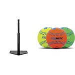 Franklin Sports Batting Tee + Pro Brite Neon Rubber Teeballs (3 Pack)