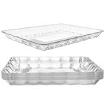 12 Plastic Serving Trays – Serving Platters | 9"X13" | Rectangular Disposable Party Platters and Trays | Clear Disposable Serving Trays for Parties | Party Serving Trays and Platters