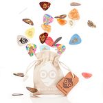 Pick Geek Guitar Picks, 51 Premium Picks (Plectrums) For Your Electric, Acoustic, or Bass Guitar - MEDIUM Thickness - Gifted in a Unique Pick Bag - Includes FREE Wedgie Pick Holder