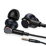 Wired Headphones with [Four Speakers], high-Fidelity Noise-Cancelling Stereo subwoofer Earbuds with Microphone,Universal 3.5mm Plug Earphones with Volume Adjustment,CNC Processing Metal Back Shell