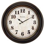 Westclox Traditional Large Wall Clock Battery-Operated Clock for Living Room, Bedroom, Office | Ideal Housewarming Gift (24 Inch, Black-Brown)