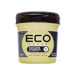 Eco Style Gel Black Castor and Flaxseed Oil, 8 Ounce