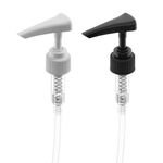 DOSA Pumps for Shampoo and Conditioner Bottles, Suitable for Salon Liter Bottles, 1-Inch Bottle Necks, 33.8 oz, 1 Liter Replacement Pump for Shampoo, Black and White