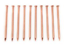 5 Inch Copper Nails - Pack of 10 Large Solid Copper Nail Spikes