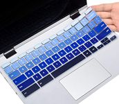 Keyboard Cover for Lenovo Chromebook Flex 5 5i 13" / IdeaPad 3 Chromebook 11.6 / Chromebook Flex 3 11 / Lenovo Spin X360 2-in-1 Chromebook/Chromebook C330 C340 100e 300e 500e 11.6, Gradual Blue