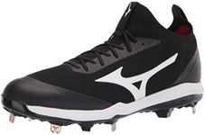 Mizuno Dominant Knit Men's Metal Baseball Cleat Black/White