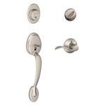 Schlage Lock Company Plymouth Single Cylinder Handleset and Right Hand Accent Lever, Satin Nickel (F60 PLY 619 Acc RH)