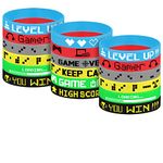 TUPARKA 18 Pcs Video Game Wristbands Rubber Bracelet Game Party Wristbands Supplies for Birthday Party Baby Shower Party Favors, 6 Styles