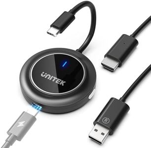 Unitek Wireless HDMI Receiver USB C Transmitter - Portable HDMI Adapter Wireless Display Extender with PD3.0（100W Port Dongle Stream Video/Audio to Monitor Projector for TV Laptop Phone iPad MacBook
