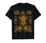 Sawadee Thai Traditional Sak Yant Thai Twin Tigers Muay Thai T-Shirt