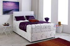 Hilton Divan Bed Set with Quilted Orthopedic Mattress and Leather Headboard (4FT - O Drawers)