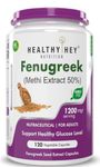 HealthyHey Nutrition Fenugreek Seed Extract Supplement Veg-Capsule, 120 Count (Pack of 1)