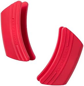 Le Creuset Silicone Set of 2 Handle Grips, 5" x 2 1/2" each, Cerise