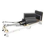 Monster Shop Pilates Reformer Machine Aluminium Frame Multifunctional Portable Folding Bed Adjustable Resistance Home Gym Studio Equipment Compact Foldable Fitness Jump Board Accessories Storage Bag