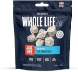 Whole Life Cat Just One Turkey Freeze Dried Cat Treats - Human Grade High Protein Food, Healthy Training Snacks, Freeze Dried Turkey Food Toppers, USA Made Natural Treats - 8 oz (Pack of 1)