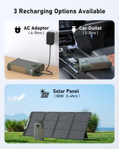 EASYLONGER ES400 AIR CPAP Battery Pack 40000mAh – Portable 12V/24V Power for Camping, Compatible with ResMed AirMini/AirSense, Philips DreamStation