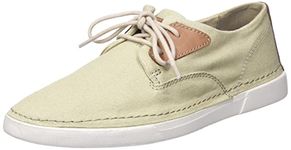 Clarks Mens Gereld Tie Sand Textile Walking Shoe (261716727) UK-7, Beige