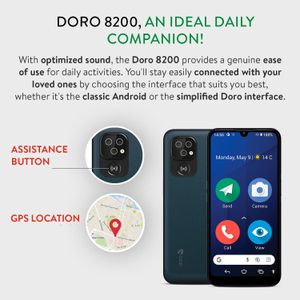 Doro 8200 4G Unlocked Smartphone – Android Mobile, Large Display