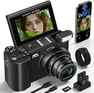 Lmzour 4K Digital Camera, 24X Optical Zoom, 88MP Vlogging Camera
