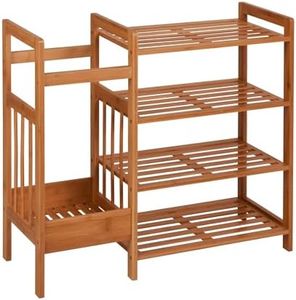 Honey-Can-Do SHO-02222 4-Tier Bamboo Entryway Organizer