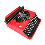 UJEAVETTE Manual Typewriter Model Collectibles Retro Design for Bookshelf Cafe Bedroom Red