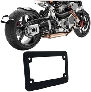 BESULEN Motorcycle License Plate Frame, Aluminum Alloy Standard USA Size Tag Holder 7 x 4 Inches, Exterior Car Accessories, Rust Proof, Rattle Proof, Weather Proof Motorbike License Plate Bracket