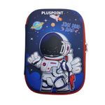 PLUSPOINT 3D Astronaut Pencil case Large Capacity Premium Stylish EVA Case Embossed Compass, School Supply Organizer for Students, Stationery Box, Cosmetic Zip Pouch Bag