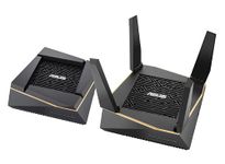 ASUS RT-AX92U (2 Pack) AX6100 1 Gbps Tri-Band WiFi Router 6 (Black) 802.11ax Supporting AiProtection Pro Network Security, AiMesh mesh, Built-in wtfast for Gaming, VPN Setting, Adaptive QoS & DFS Band