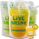 Real Fermented & Probiotic Pickle Juice for Gut Health - BRINE BUNDLE (3 PACK) by Olive My Pickle