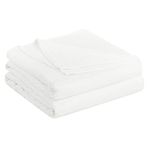 PiccoCasa Cooling Bamboo Blanket All Seasons Breathable for Hot Sleepers, Soft and Lightweight for Bed, Sofa Thin Blanket Summer Keep Cool White Single 150x200cm