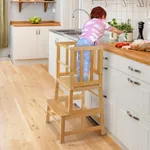 COSYLAND Kids Kitchen Step Stool，To