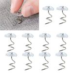 Clear Heads Twist Pins,100 PCS Bed Skirt Pins Plastic Slip Cover Fasteners Pins for Upholstery Slipcovers Mattresses Bedskirts Headliner