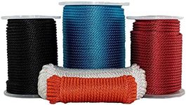 SGT KNOTS Solid Braid Nylon Utility Rope - Multipurpose Smooth Nylon Braided Utility Cord Line - for Anchors, Crafts, Towing (100 feet - Orange)