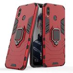 zivite Armor Shockproof Soft TPU and Hard PC Back Cover Case with Magnetic Ring Holder for Huawei Nova 3i - Armor Red