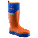 Buckler BBZ6000OR Waterproof Rubber Safety Wellington Boots Orange and Blue (Sizes 5-13) Men's Wellies (13)