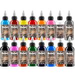 16PCS Tattoo Ink Colors Set, 1oz (30ml) Tattoo Inks Pigment Kit for Tattoo Kit Tattoo Ink Color Set TI302S-30-16