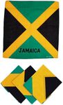 Beauty Town 3 Pcs Face Bandana Handkerchiefs 100% Cotton Print Multipurpose Head Wrap Scarf (Jamaica)