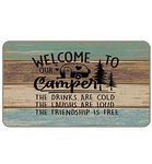 MIXDING Welcome to Our Camper Entrance Door Mat 17x30 Inch Doormats Decor, Home Rv Front Door Porch Outdoor Indoor Decorations