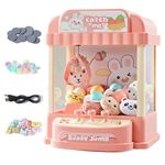 Claw Machine for Kids, Arcade Machine Mini Claw Machine Toys With Light and Music, Mini Doll Grabber with 12 Coins,10 Dolls and 10 Capsule,Toy for Boys and Girls