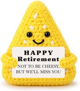 Hweijm Retirement Crochet Cheer Up Support Cheese Gift for Boss Coworker Colleague Men Women Farewell Party Leaving Goodbye Present Small Inspirational Encouragement Pocket Hug