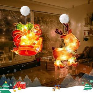 2 Pezzi Natale Decorazione Della Finestra Luce,Luci a Sospensione a Led Babbo 3D Sospese Natale Con Ventosa,Luci Decorative Interno,Decorazioni Natalizie Per Finestre Con Babbo Natale Appeso (C)