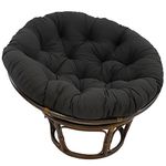 Blazing Needles Solid Twill Papasan Chair Cushion, 52" x 6" x 52", Black