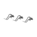 Bosch 10001629 Dishrack No-Flip Clip 3-Pack, Gray