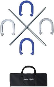 Pro Horseshoe Set - Powder Coated Steel with Carry Case by Trademark Innovations