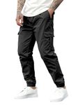 IndoPrimo Men Cargo || Men Cargo Pants || Men Cargo Pants Cotton || Cargos for Men (in, Alpha, M, Regular, Standard, Black)