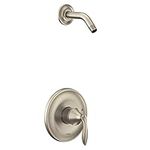 Moen UT2132NHBN Eva Collection M-CORE 3-Series 1-Handle Shower Trim Kit, Valve Required, Brushed Nickel