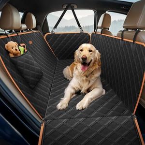 Lantoo Dog Seat Cover, Large Back Seat Pet Seat Cover Hammock for Cars, Trucks, SUVs with Nonslip Backing, Side Flaps, Waterproof, Soft