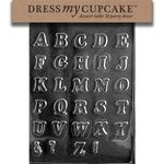 Dress My Cupcake DMCL039 Chocolate Candy Mold, Letters A-Z Small